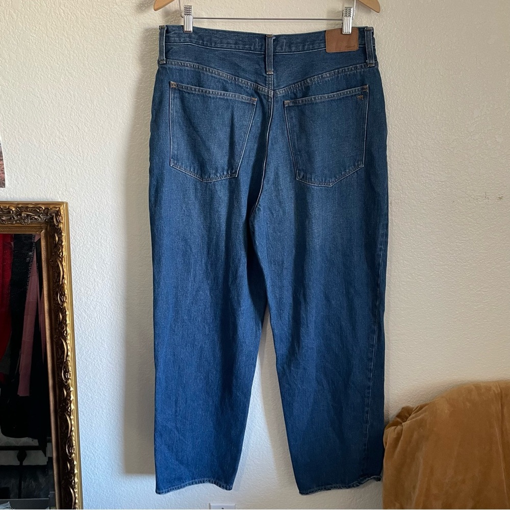 Madewell Baggy Straight Jeans Indigo Blue Size 31 Wide Leg High Waisted NH643 - Picture 6 of 9
